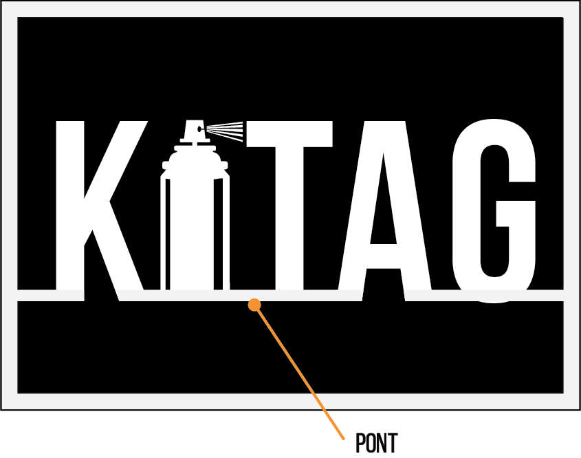 Visuel pochoir négatif avec ponts